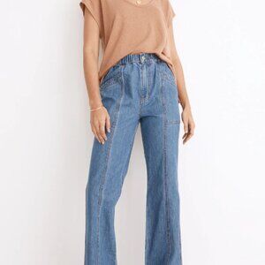 Madewell XS Denim Pull-On Loose Crop